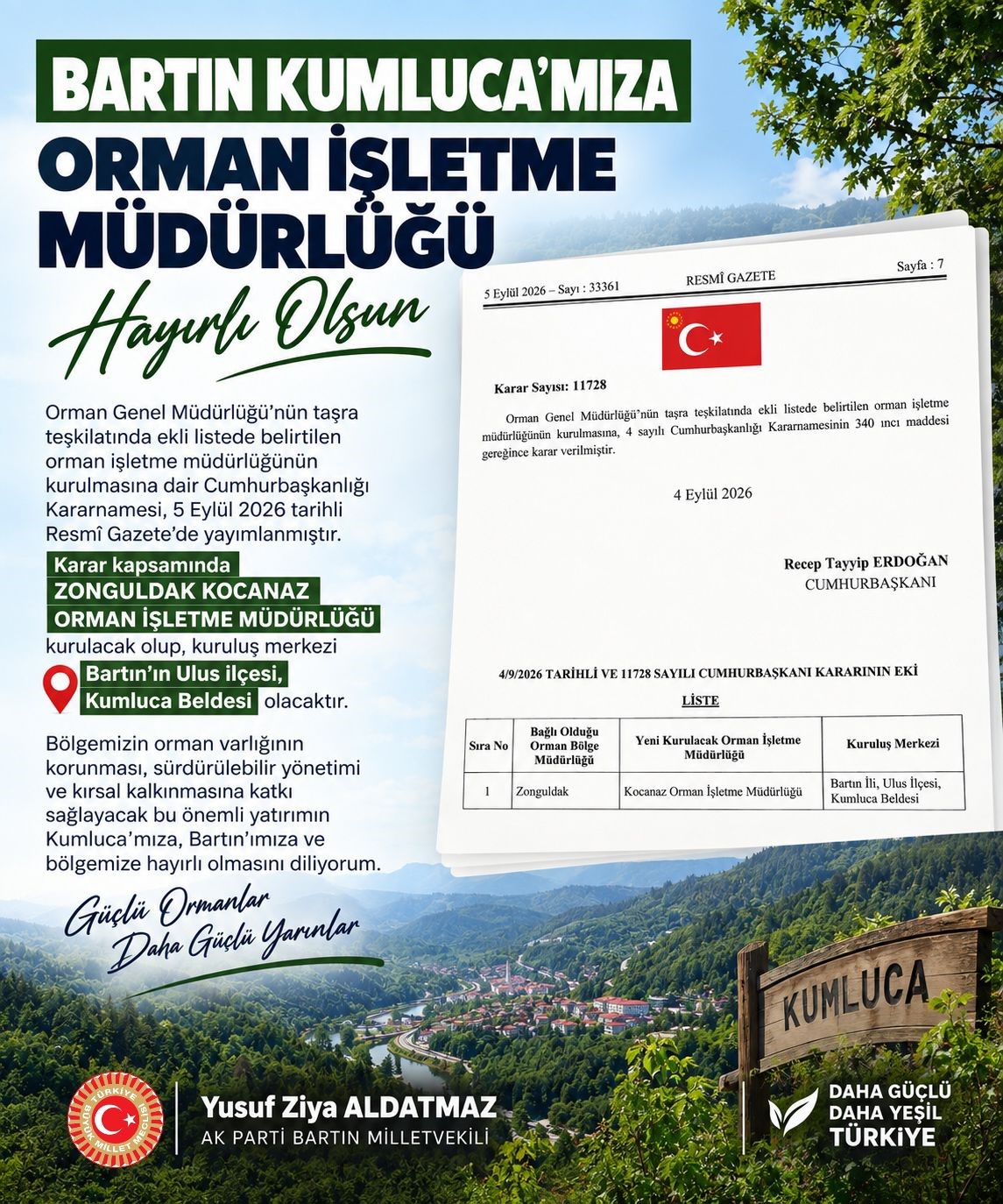 Bartın’da 66 yıllık hayal, Cumhurbaşkanı Erdoğan’ın imzasıyla gerçeğe dönüştü