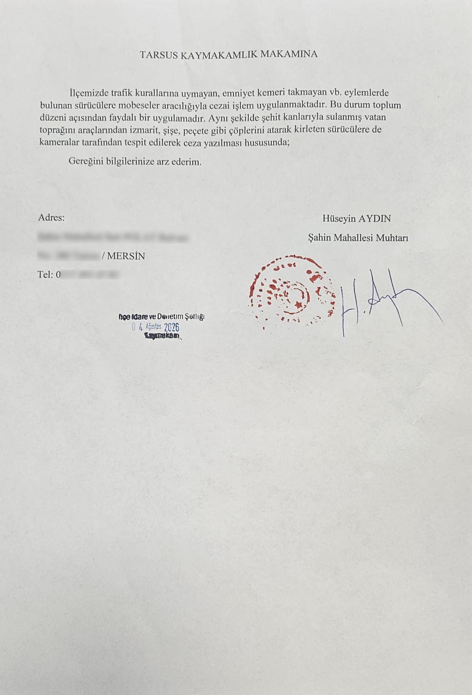 Mahalle muhtardan çevreyi kirleten sürücülere kamera ile ceza talebi