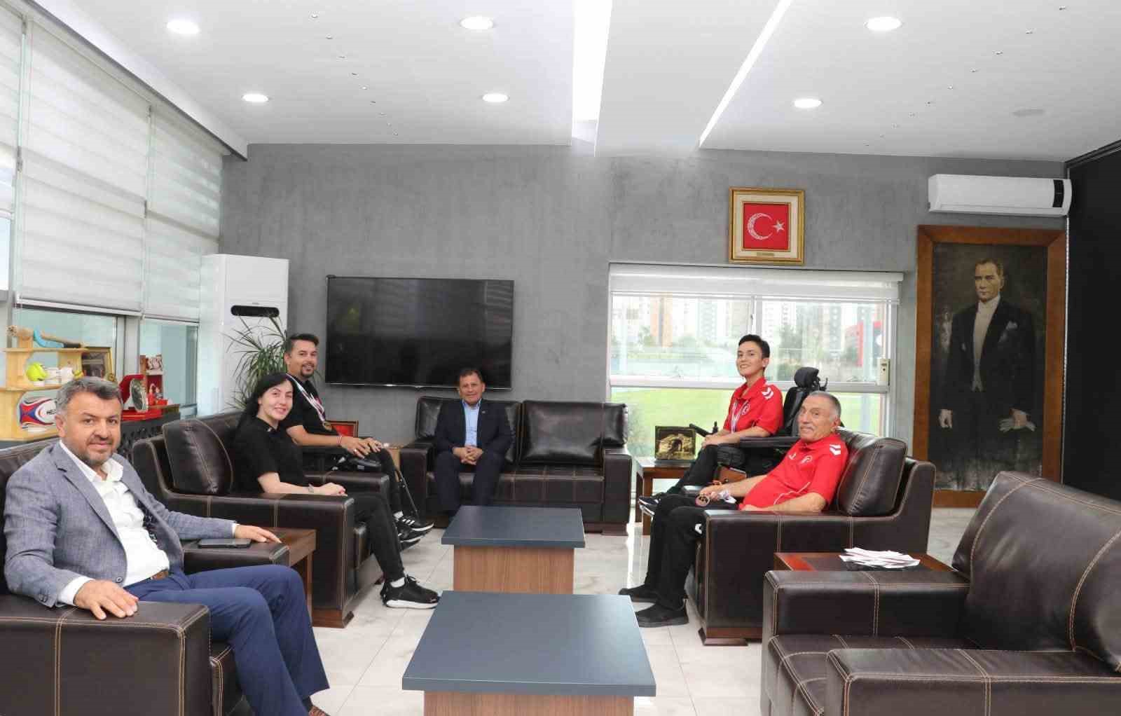 Boccia sporcularından Kabakcı’ya ziyaret