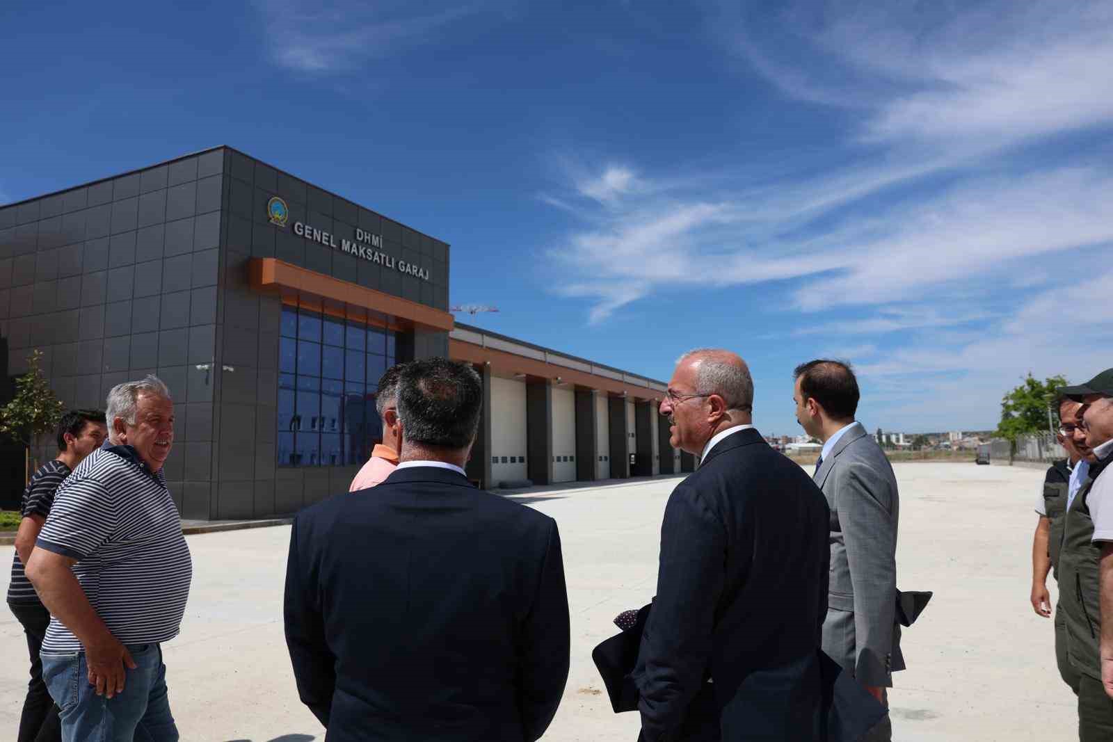 &Ccedil;anakkale Havalimanı DHMİ Genel Maksatlı Garaj ve VIP Binası inşaatında inceleme