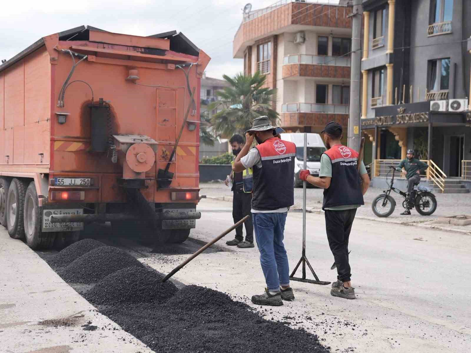 Düzce’de asfalt çalışmaları hız kazandı