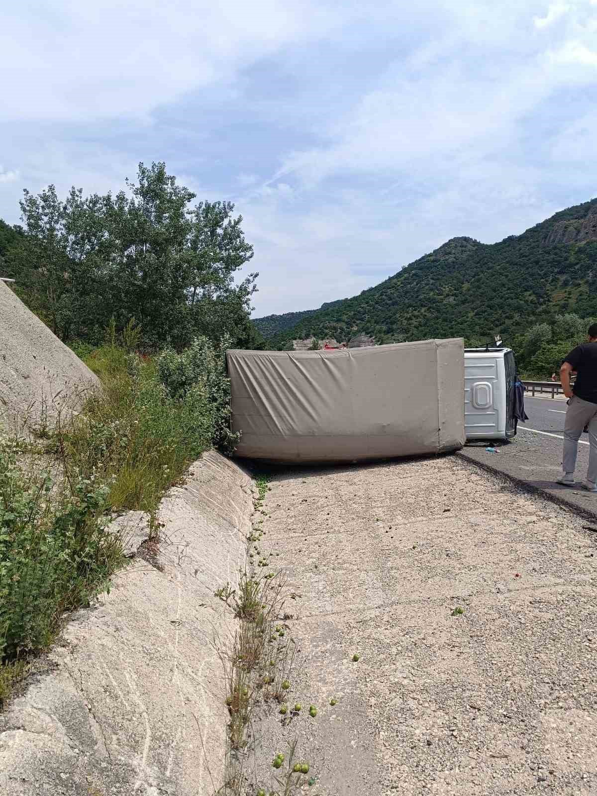 Bilecik’te kamyonetin devrildiği kazada 1 kişi yaralandı