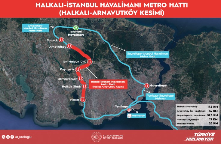 Halkalı-İstanbul Havalimanı metro hattı açıldı