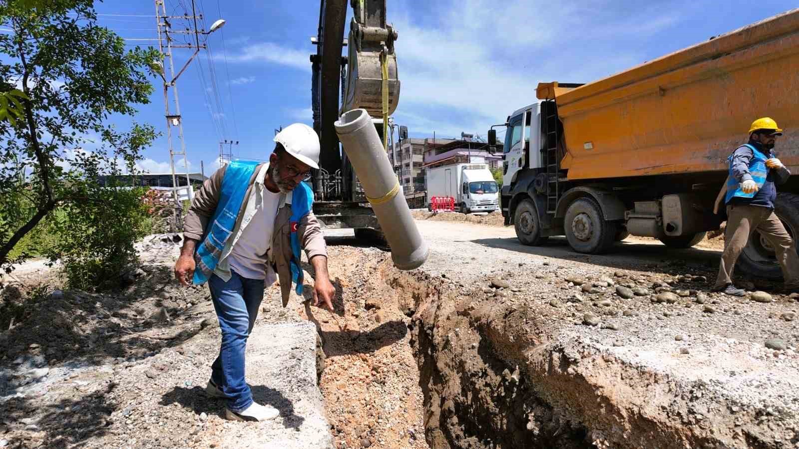Samandağ’da 23 milyon euro’luk dev altyapı yatırımında yüzde 40 seviyesine ulaşıldı