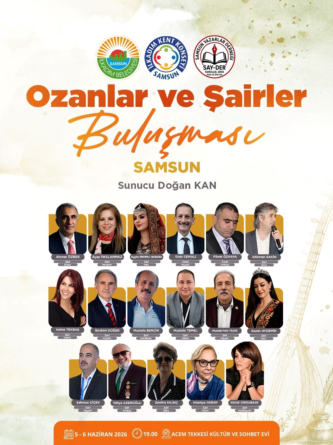 Samsun&rsquo;da &lsquo;Ozanlar ve Şairler Buluşması&rsquo;