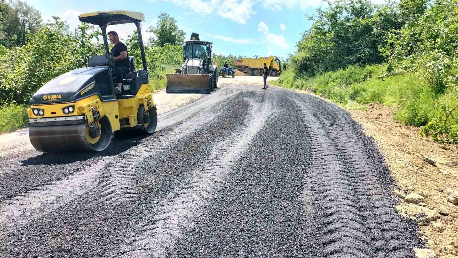 Düzce’de asfalt çalışları sürüyor