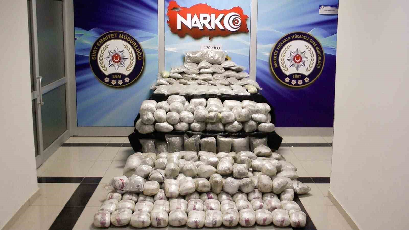 Siirt’te 170 kilogram kubar esrar ele geçirildi: 1 kişi tutuklandı